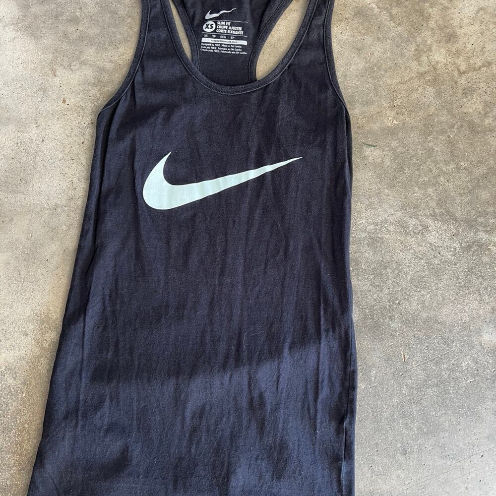 Nike Tank Top, women's size XS, black racer back